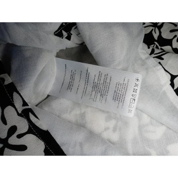 Faithfull the Brand Gaia Behati Floral Mini Dress Black White Lined Size 8/L NWT - Picture 15 of 15